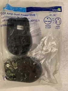 Open Box Leviton 00931-00E 30A/50A 250V 2-Pole 3-Wire NEMA 6-30P NEMA 6-50P - Picture 1 of 2
