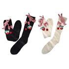 Women Furry Plush Calf Socks 3D Stuffed Rabbit Strawberry Stockings