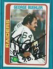 GEORGE BUEHLER signed 1978 Topps football card #392 OAKLAND RAIDERS