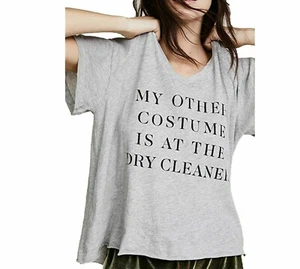 Wildfox My Other Costume is at the Dry Cleaner Halloween V-Neck Tee, XS NWT - Picture 1 of 1