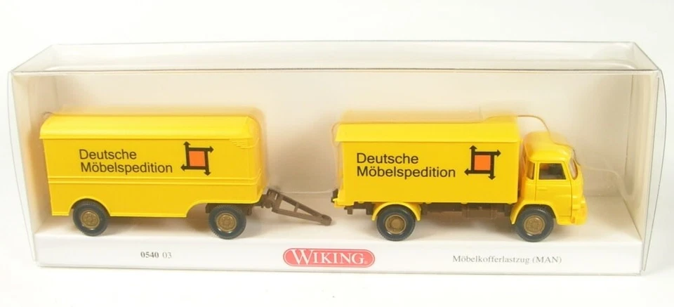 MAN Camion Per Mobili Spedizione Di Mobili Tedeschi 1:87 Wiking - Immagine 1 di 1