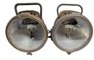Rara Coppia di Fanali A carburo FIMA  Per Fiat 18 BL Inizio XX Secolo - Picture 1 of 18