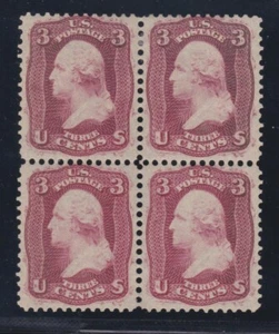 US 56 3c Washington Mint 1st Design (65-E15h) Block 4 F-VF OG H PF Cert SCV$2200 - Picture 1 of 3