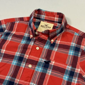 Hollister Button-Down Shirt Plaid Long Sleeve Cotton Multicolor Men’s Large - Picture 1 of 10