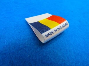 Made in Belgium Flag Labels Sew In Small Fold 25x25mm - Picture 1 of 2