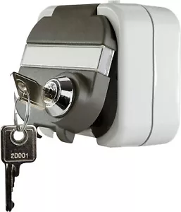 Enchufe con cerradura para sala húmeda Schuko yeso con cerradura con cerradura IP44 - Imagen 1 de 6