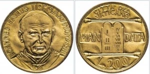 CITTÀ DEL VATICANO LIRE 200 PAPA GIOVANNI PAOLO II MANDATA ANNO 1993 - Foto 1 di 1
