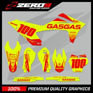CUSTOM MX GRAPHICS KIT: GASGAS MOTOCROSS MC EC 2021 - 2022 BLOCK YEL-F / RED - Picture 1 of 6