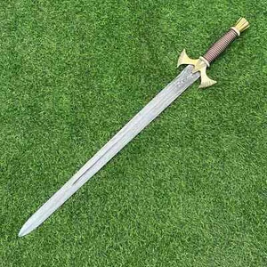 Hand Forged Viking Sword Damascus Steel Sharp Battle Ready Medieval With Sheath - Picture 1 of 5