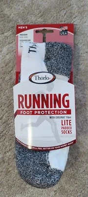 NEW THORLOs men's M Running SOCKS Mini Crew cushioned arch 8.5-10 Marathon - Image 1 of 2