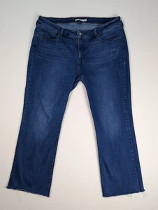 Levi's Women's Jeans 415 Relaxed Bootcut 20W Medium Wash Mid Rise Cut Cuffs - Picture 1 of 11