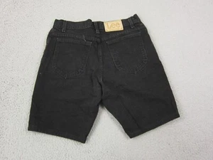 Vintage Lee Jean Shorts Mens 33x30 Black Denim Cotton Cut Off Made in USA - Picture 1 of 17