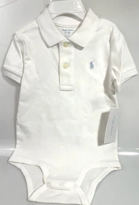 NWT Ralph Lauren Baby Boy's Size 24M Cotton Interlock Bodysuit White - Picture 1 of 7