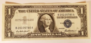 Series 1957 $1 Silver Cert. blue serial # B 20105780 A very good! - Picture 1 of 2