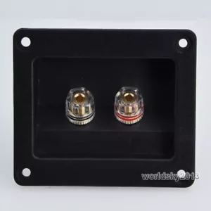 2pcs Scatola di Giunzione Altoparlante Quadrata 2 Vie Rame Terminale Legatura Post 92x80mm #9 - Foto 1 di 7