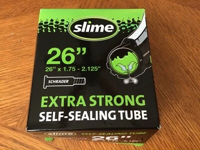 Two Pack Slime Self-Sealing Bike Inner Tube 26x1.75-2.125 Schrader Valve 2 tubes - Image 1 of 4