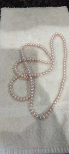 pink cultured freshwater pearl necklace - Picture 1 of 5