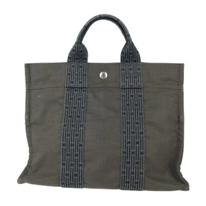 HERMES Tote Bag Yell Line Tote PM - Gray Silver Hardware Canvas Unisex Handbag - Picture 1 of 10