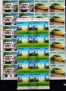 = 10X PARAGUAY - CTO - TRAINS - RAILROADS - 1985 - Picture 1 of 1