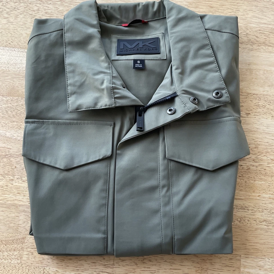 MICHAEL KORS Jacket Men Size S Olive Water Resistant $299 - Image 1 of 4