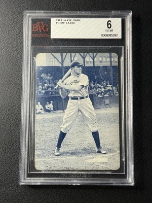 NAP LAJOIE BVG 6 1913 LAJOIE GAME BASEBALL #1 VINTAGE BLUE BACKGROUND - Image 1 of 2