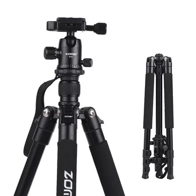 ZOMEI Q555 63inch Aluminum Alloy Travel Camera Tripod With Ball Head/ Quick - Image 1 of 4