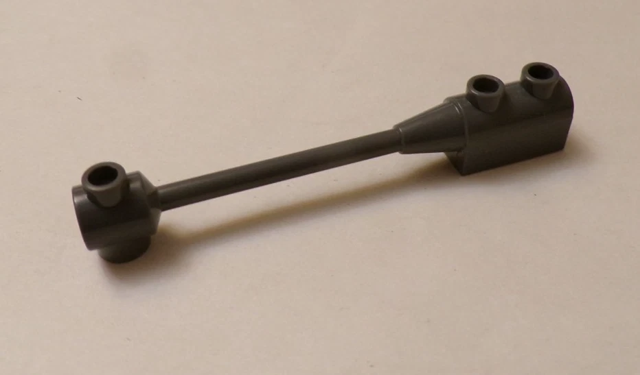 Lego x1 Dark Bluish Gray 1x8 Bar, 1x2 Brick, Axle Holder End, 30359b (028-115) - Image 1 of 1