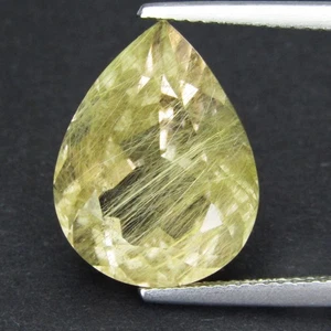 8.46Cts Genuine 100% Natural Earth Mined Rutilite Quartz Pear Shape Loose Gem - Picture 1 of 6