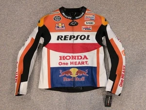 Mark Marquez Custom Honda Repsol Motogp Racing Premium Leather Jacket Sz 3XL(50) - Picture 1 of 8