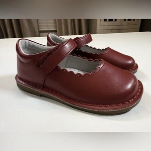 L'Amour Niñas Festoneado Clásico Elegante Mary Janes Cuero Rojo Talla 12 - Imagen 1 de 10