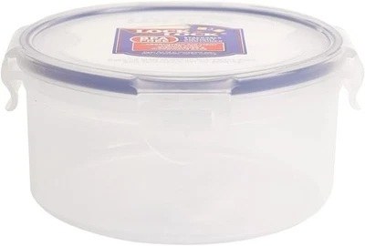 Lock & Lock HPL933 Round Storage Container - Clear/Blue, 600 ml (Pack of 1) - Image 1 of 4