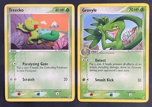 Treecko 67/100 & Grovyle 32/100 EX Crystal Guardians Pokemon Card x2 MP - Picture 1 of 2