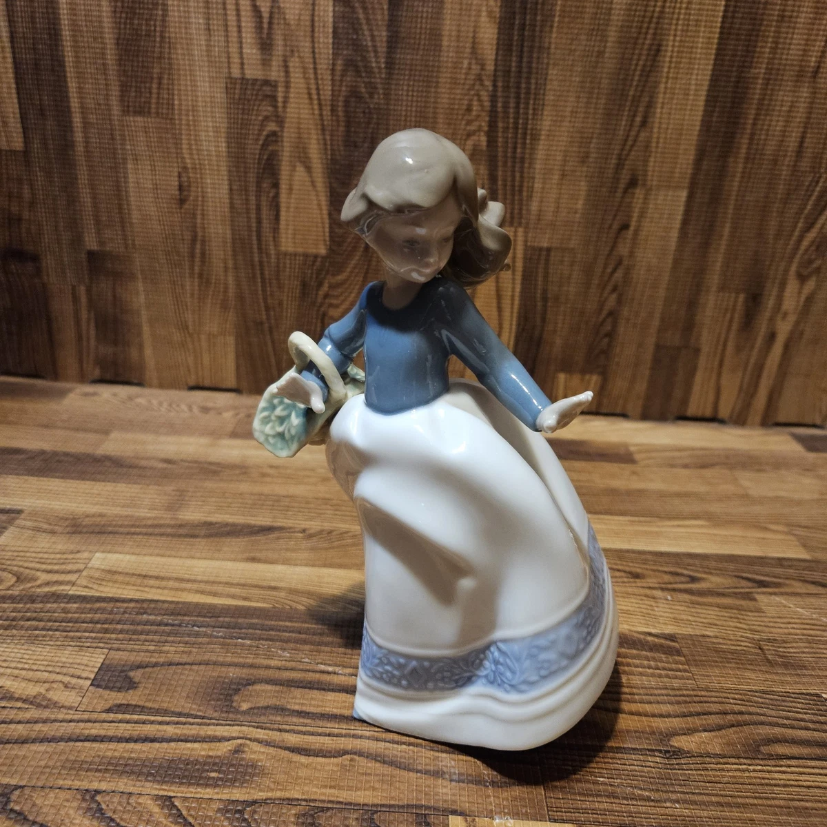 Lladro Girl With Flower Basket for sale | eBay