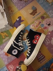 Size 9 - Converse Chuck Taylor All Star High x Comme des Garcons Play 2015 - Picture 1 of 5