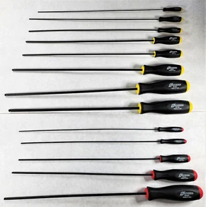 Extra Long Ball Drivers..Hex Allen Tools, SAE and Metric With Telescoping Magnet - Picture 1 of 9