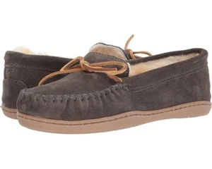 Minnetonka 3345 Slipper Womens 7 Gray Sheepskin Slip On Moc Toe Moccasin KHD2294 - Picture 1 of 14