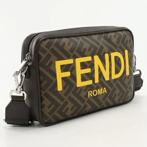 FENDI FE88632 Camera case Fendi Rome Shoulder Bag PVC Brown mens - Picture 1 of 8