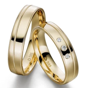 REIF-DESIGN - ELEGANTE TRAURINGE / EHERINGE  - GOLD - GROSSE AUSWAHL IM SHOP - Picture 1 of 1