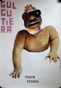 GULGUTIERA Rebelais Polish theatre poster Poland Jozef Szajna 1973 Teatr Studio - Bild 1 von 1