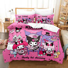 Kuromi Hello Kitty Cartoon Duvet Doona Cover Double King Bedding Quilt Cover