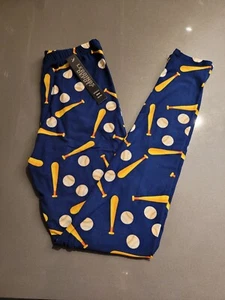 Leggings Yoga Pants Baseballs, Baseball Bats, One Size Fits Most - Picture 1 of 9