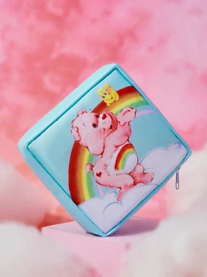 Care Bears Blue Makeup Travel Feminine Period Pad Zipper Storage Container Bag - Image 1 of 4
