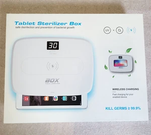 Tablet Sterilizer Box with Wireless Charging For Tablets, Smartphone, Ear Pods - Picture 1 of 4