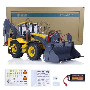 AOUE BL71 LESU 1/14 Metal RC Backhoe Loader Hydraulic Digger 2 in 1 Excavator - Picture 1 of 12
