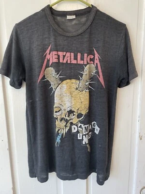 Vintage Paper Thin Metallica Damage Inc Tour T Shirt Men’s Small Pushead - Image 1 of 4