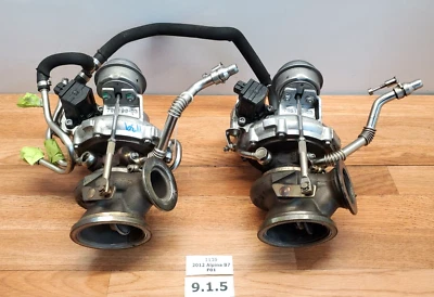 ✅ 11-12 OEM BMW F01 F02 Alpina B7 B7L Turbocompresor N63 Motor JUEGO PWG 108k Foto 1 de 4