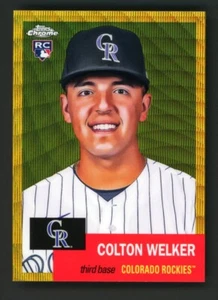 2022 Topps Chrome Platinum Anniversary Colton Welker RC Gold Wave /50 - Picture 1 of 2