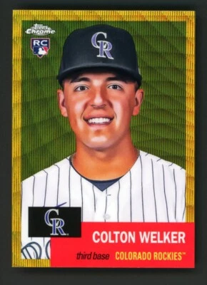 2022 Topps Chrome Platinum Anniversary Colton Welker RC Gold Wave /50 - Image 1 of 2