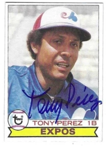 Autographed 1979 Topps Tony Perez Montreal Expos Card #495 w/COA - Picture 1 of 1