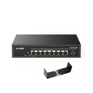 8 Port 2.5G Gigabit PoE Web Managed Switch with 10G SFP, IEEE8023af/at PoE 13... - Picture 1 of 7